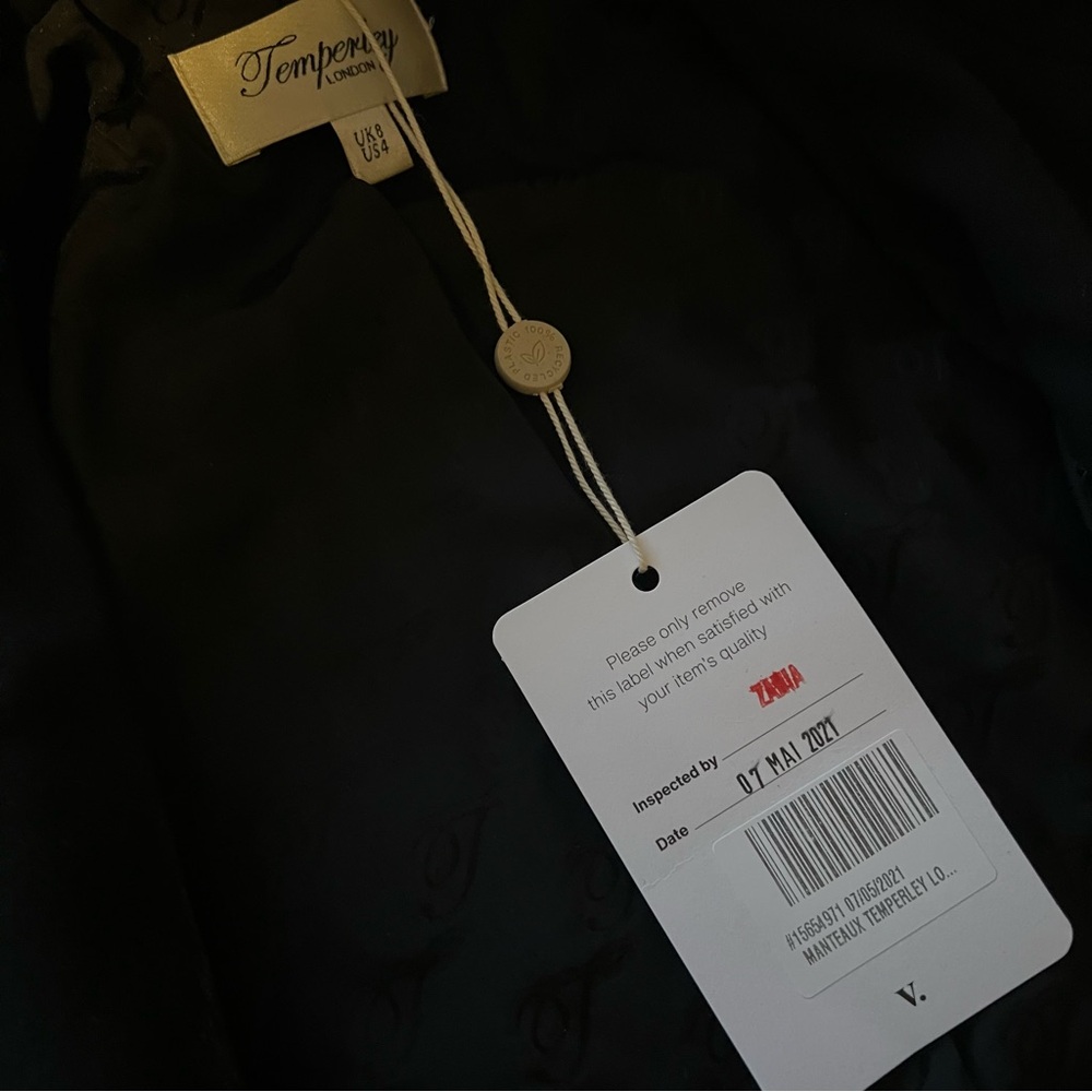 Temperley London Black Military Coat with Silver Buttons - Picture 3 of 11